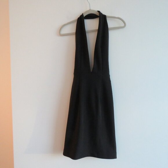 SOLACE LONDON Elora Mini Dress in Black Evening Minimalist Cocktail - Size US 4 - Picture 3 of 13